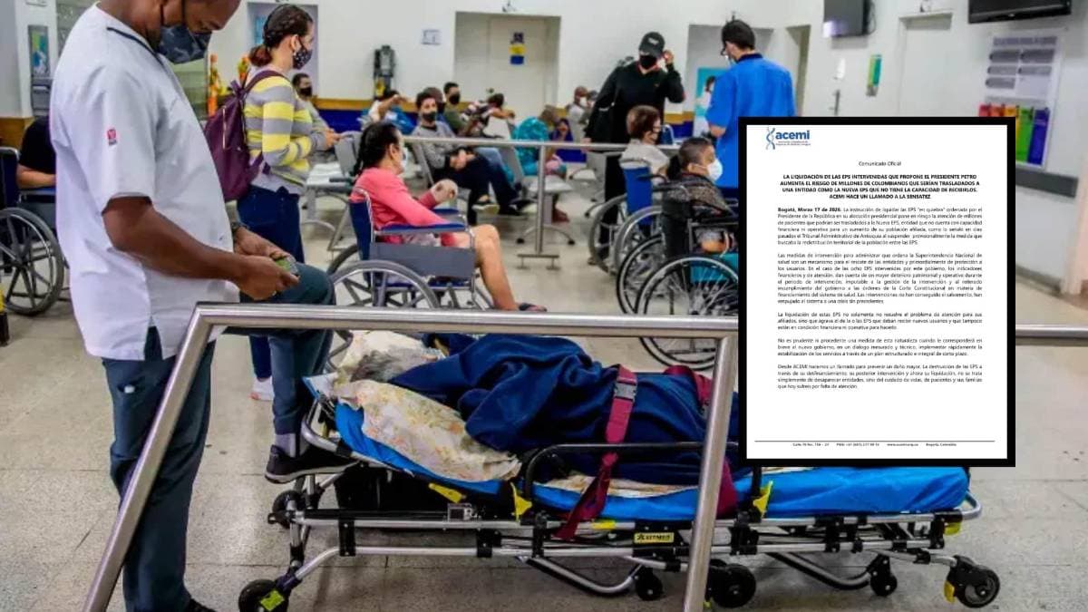 Acemi alerta por riesgo en salud tras amenaza de liquidar EPS
